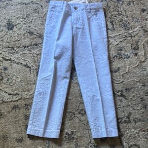 Janie and Jack White Textured Kids Formal Pants